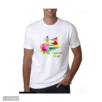 KLIP 2 DEAL Round Neck Half Sleeve Holi Special Customized Printed T-Shirt Suitable for Men  Women