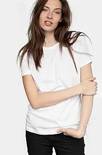 KLIP 2 Deal Plain White Cotton T-Shirt, for Men  Women | Color Me on Holi-thumb3