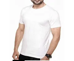 KLIP 2 Deal Plain White Cotton T-Shirt, for Men  Women | Color Me on Holi-thumb1