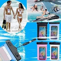 KLIP 2 DEAL Rain  Dust Protection Waterproof Touch Sensitive Mobile Pouch Cover for Any Android and iPhone Universal Size 6 X 4 Inch Multi-Coloured-thumb1