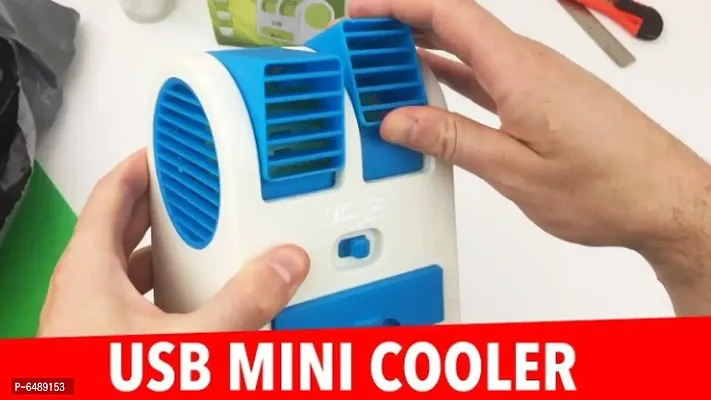 Mini Fan and Portable Dual Bladeless Small Air Conditioner Water Air Cooler-thumb0