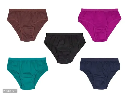 ESSA Softy Women's Briefs Outer Elastic Panties 5pcs [Multicolor]