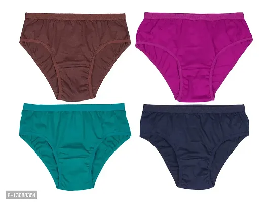 ESSA Softy Women's Briefs Outer Elastic Panties 4pcs [Multicolor]