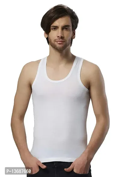 ESSA COOLD Men's Cotton White Vests_(Pack of 3)_95 cm-thumb2