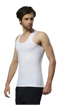 ESSA COOLD Men's Cotton White Vests_(Pack of 5)_110 cm-thumb2