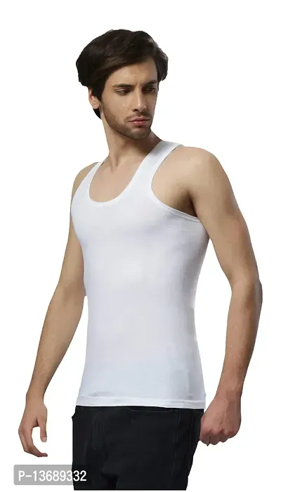 ESSA COOLD Men's Cotton White Vests_(Pack of 5)_110 cm-thumb3