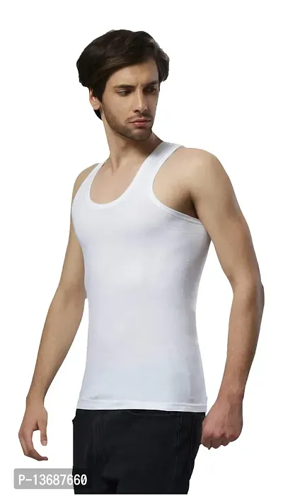 ESSA COOLD Men's Cotton White Vests_(Pack of 3)_95 cm-thumb3