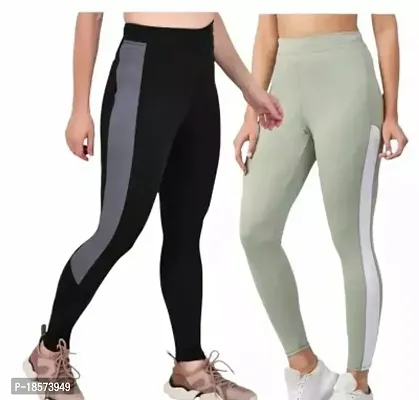 Stylish Cotton Stretchable Jeggings For Women Pack Of 2