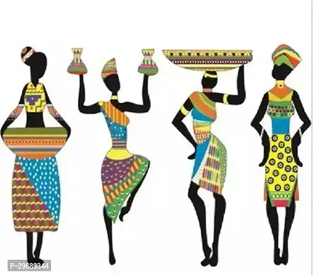 Decorative Set Of 4 African Women Wall Decorative Item For Home Decor