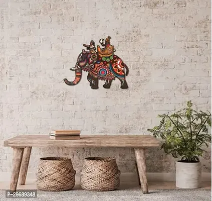 Designer Wooden Elephant Wall Mount-thumb0