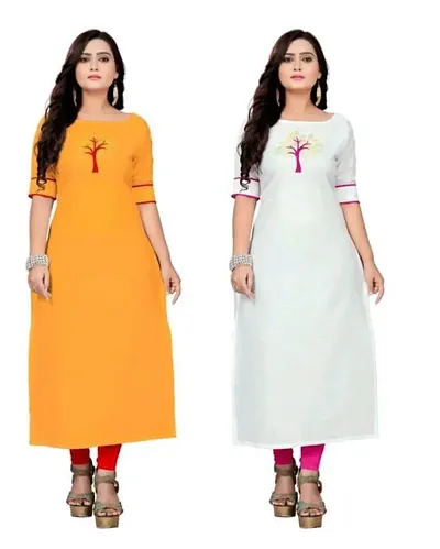 Beautiful Blend Color A-Line Kurti for Women Pack of 2