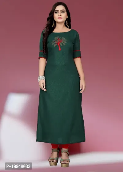 Women Stylish Cotton Blend Straight Kurta