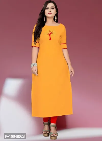 Women Stylish Cotton Blend Straight Kurta-thumb0