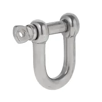 GAH 304 Stainless Steel Screw Pin D Shackle Marine Boat Shade Rigging Silver M6-thumb1