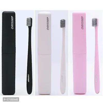 GAH Adults Bamboo Charcoal Fiber Toothbrush Soft Bristle Tooth Brush Blue-thumb2