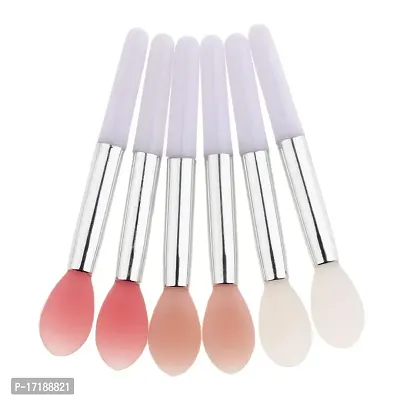 GAH 6 Pieces Soft Silicone Makeup Brushes Set Lip Cream Balm Oil Cosmetic Tools 4.8 cm