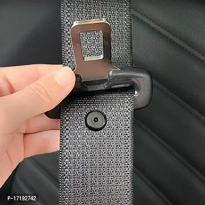 GAH Seat Belt Stop Buttons Prevent Seat Belt Buckle from Sliding Down Belt Gray-thumb2
