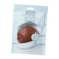 GAH Konjac Facial Exfoliating Sponges Natural Face Wash Cleaning Puff Dark Red-thumb1