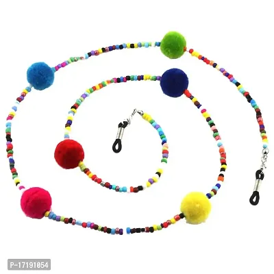 GAH Colorful Plush Ball Beads Eye Glass Chains Sunglasses Eyeglass Necklace Cord Outdoor Activities Lady Fashion Accessory-thumb5