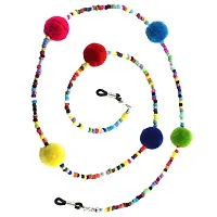 GAH Colorful Plush Ball Beads Eye Glass Chains Sunglasses Eyeglass Necklace Cord Outdoor Activities Lady Fashion Accessory-thumb1