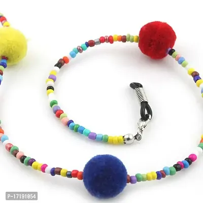 GAH Colorful Plush Ball Beads Eye Glass Chains Sunglasses Eyeglass Necklace Cord Outdoor Activities Lady Fashion Accessory-thumb0