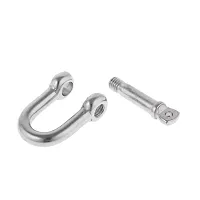 GAH 304 Stainless Steel Screw Pin D Shackle Marine Boat Shade Rigging Silver M6-thumb2