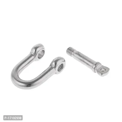 GAH 304 Stainless Steel Screw Pin D Shackle Marine Boat Shade Rigging Silver M6-thumb3