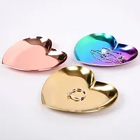 GAH Luxury Stainless Steel Heart Plate Shop Display Tray Home Storage Bronze-thumb2