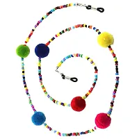 GAH Colorful Plush Ball Beads Eye Glass Chains Sunglasses Eyeglass Necklace Cord Outdoor Activities Lady Fashion Accessory-thumb3