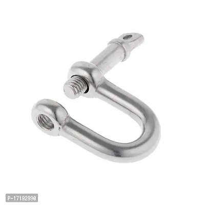 GAH 304 Stainless Steel Screw Pin D Shackle Marine Boat Shade Rigging Silver M6