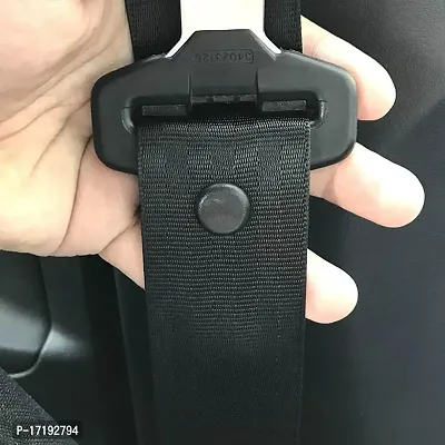 GAH Seat Belt Stop Buttons Prevent Seat Belt Buckle from Sliding Down Belt Black-thumb4