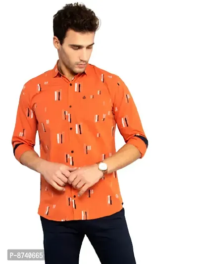 Classic Cotton Printed Casual Shirts for Men-thumb0