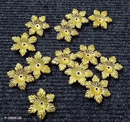 Beautiful Plastic Golden Flower 50pcs 25mm