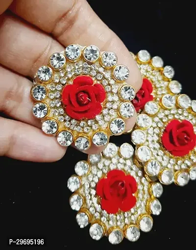 Beautiful Kundan with Rose - 5 pcs