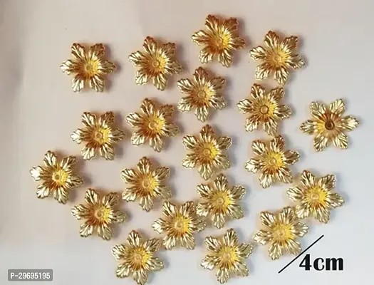 Beautiful Golden Flower Shape 1 Hole Beads for Jewellery