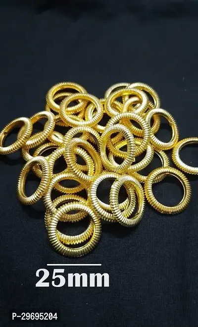 Beautiful Golden Round Beads 25mm Inch Set of 30