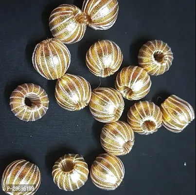 Beautiful Golden Round Balls Spacer Beads - 20 pcs