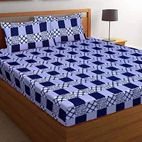 Prosseya Cotton fabric240 TC Double Bedsheet with 2 Pillow Covers (Purple)-thumb3