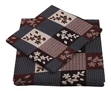 Prosseya 180 TC Cotton-Blend Dubel Sized 2 Bedsheet with4 Pillow Covers (Combo dubel Size Pack of 2 ? (Brown-4)-thumb2