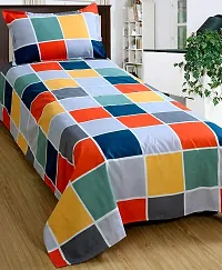 Prosseya 180 TC Cotton-Blend Single Sized 2 Bedsheet with 2 Pillow Covers (Combo Single Size Pack of 2) (Multicolor)-thumb3
