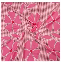 Prosseya Cotton fabric240 TC Double Bedsheet with 2 Pillow Covers (Pink-2)-thumb1