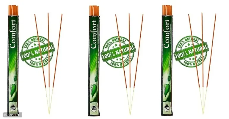 Comfort Natural Mosquito Incense, Lemon Grass Flavour Incense Sticks 120Pcs ( Macchar Agarbatti ) Pack of 3