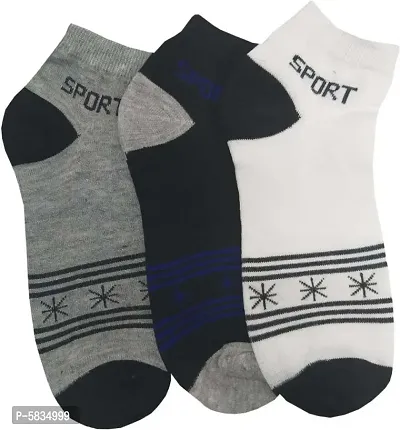 Sport Men's Cotton Socks  Combo Of 3 Ankle Socks (Pack Of 1)