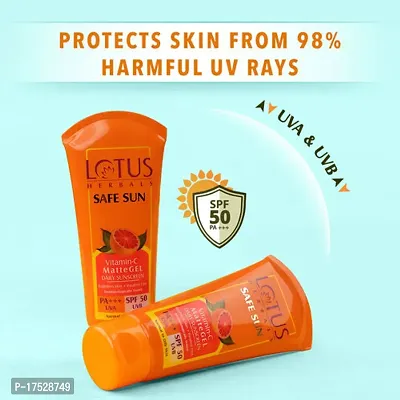 Lotus Herbals Safe Sun Vitamin C Matte Gel Daily Sunscreen SPF 50 (100g)-thumb4