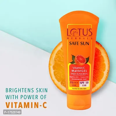 Lotus Herbals Safe Sun Vitamin C Matte Gel Daily Sunscreen SPF 50 (100g)-thumb3