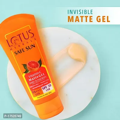 Lotus Herbals Safe Sun Vitamin C Matte Gel Daily Sunscreen SPF 50 (100g)-thumb5