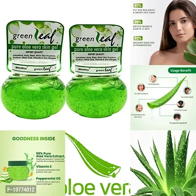 Green Leaf Anti-Aging Aloe Vera Gel (120 g) Pack of 2-thumb0