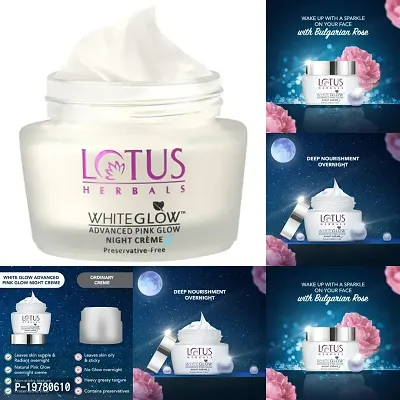 Lotus Herbals Whiteglow Advanced Pink Glow Night Creme (50gm)