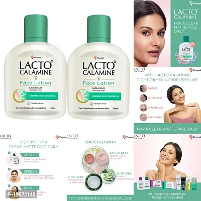 Lacto Calamine Lotion for Combination To Normal (120 ml each) - Pack of 2
