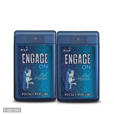 Engage On Cool Marine Pocket Perfume For Men (17ml each) Pack of 2
